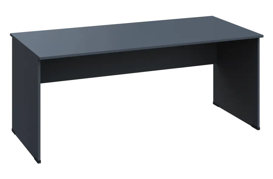 EPL 18 - 18 stůl kancelářský, dřevěná podnož, deska 18 mm, široký 1800 mm, antracit